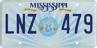 MS license plate LNZ479