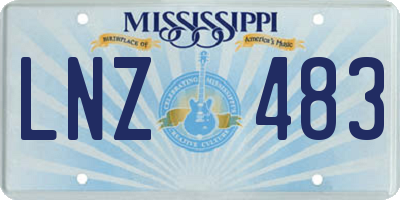 MS license plate LNZ483