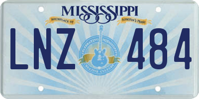 MS license plate LNZ484