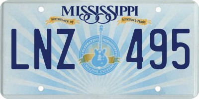 MS license plate LNZ495