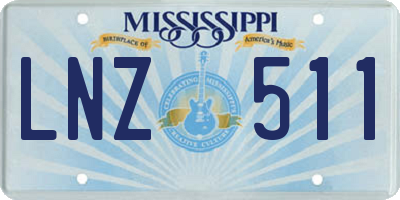 MS license plate LNZ511