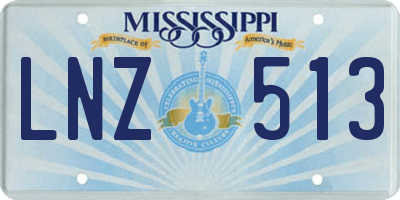 MS license plate LNZ513