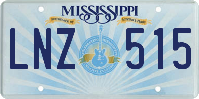 MS license plate LNZ515