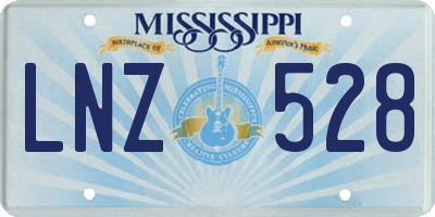 MS license plate LNZ528