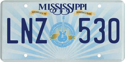 MS license plate LNZ530