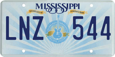 MS license plate LNZ544