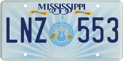 MS license plate LNZ553