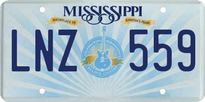 MS license plate LNZ559