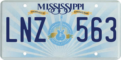 MS license plate LNZ563