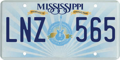 MS license plate LNZ565