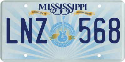 MS license plate LNZ568