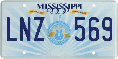 MS license plate LNZ569