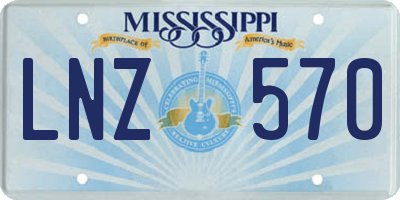 MS license plate LNZ570