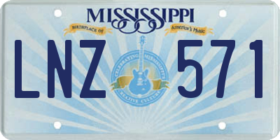 MS license plate LNZ571