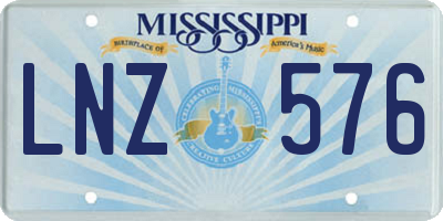 MS license plate LNZ576