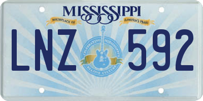 MS license plate LNZ592