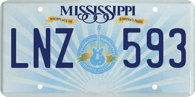 MS license plate LNZ593