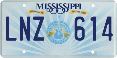 MS license plate LNZ614