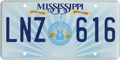MS license plate LNZ616
