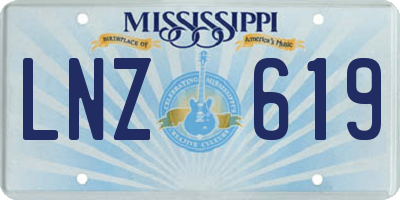 MS license plate LNZ619