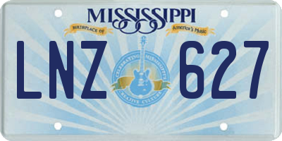MS license plate LNZ627