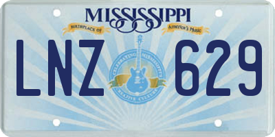 MS license plate LNZ629