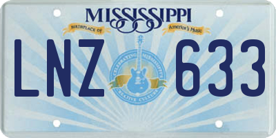 MS license plate LNZ633