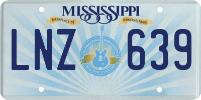 MS license plate LNZ639