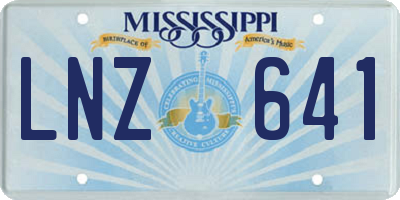 MS license plate LNZ641