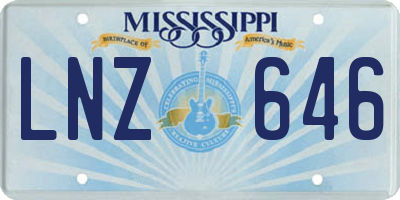MS license plate LNZ646