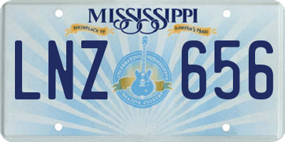 MS license plate LNZ656