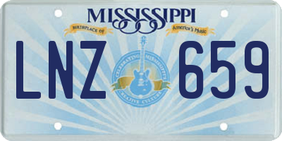MS license plate LNZ659