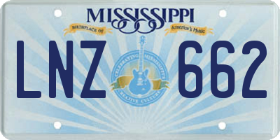MS license plate LNZ662