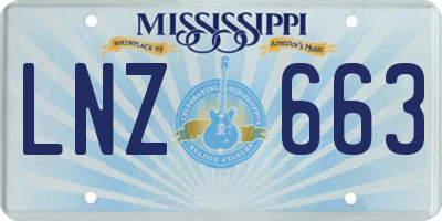 MS license plate LNZ663