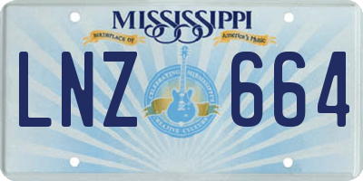 MS license plate LNZ664