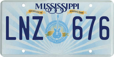 MS license plate LNZ676