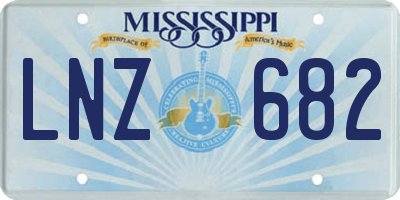 MS license plate LNZ682