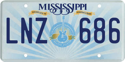 MS license plate LNZ686