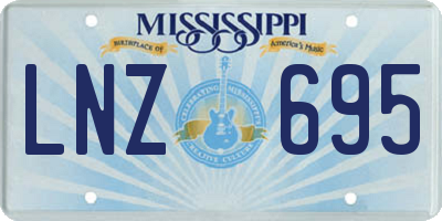 MS license plate LNZ695