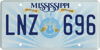 MS license plate LNZ696