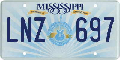 MS license plate LNZ697