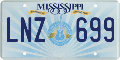 MS license plate LNZ699