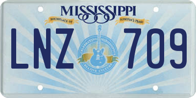 MS license plate LNZ709