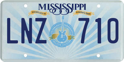 MS license plate LNZ710