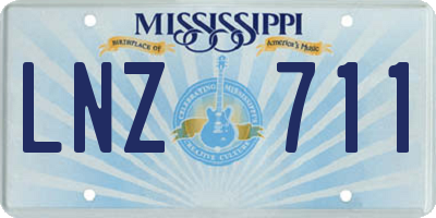 MS license plate LNZ711