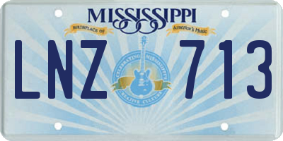 MS license plate LNZ713