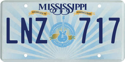 MS license plate LNZ717