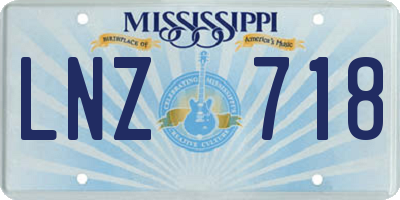 MS license plate LNZ718