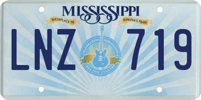 MS license plate LNZ719