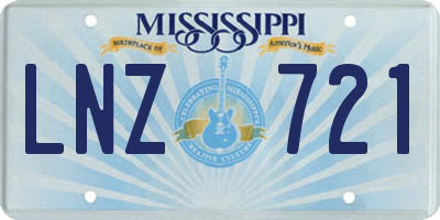 MS license plate LNZ721